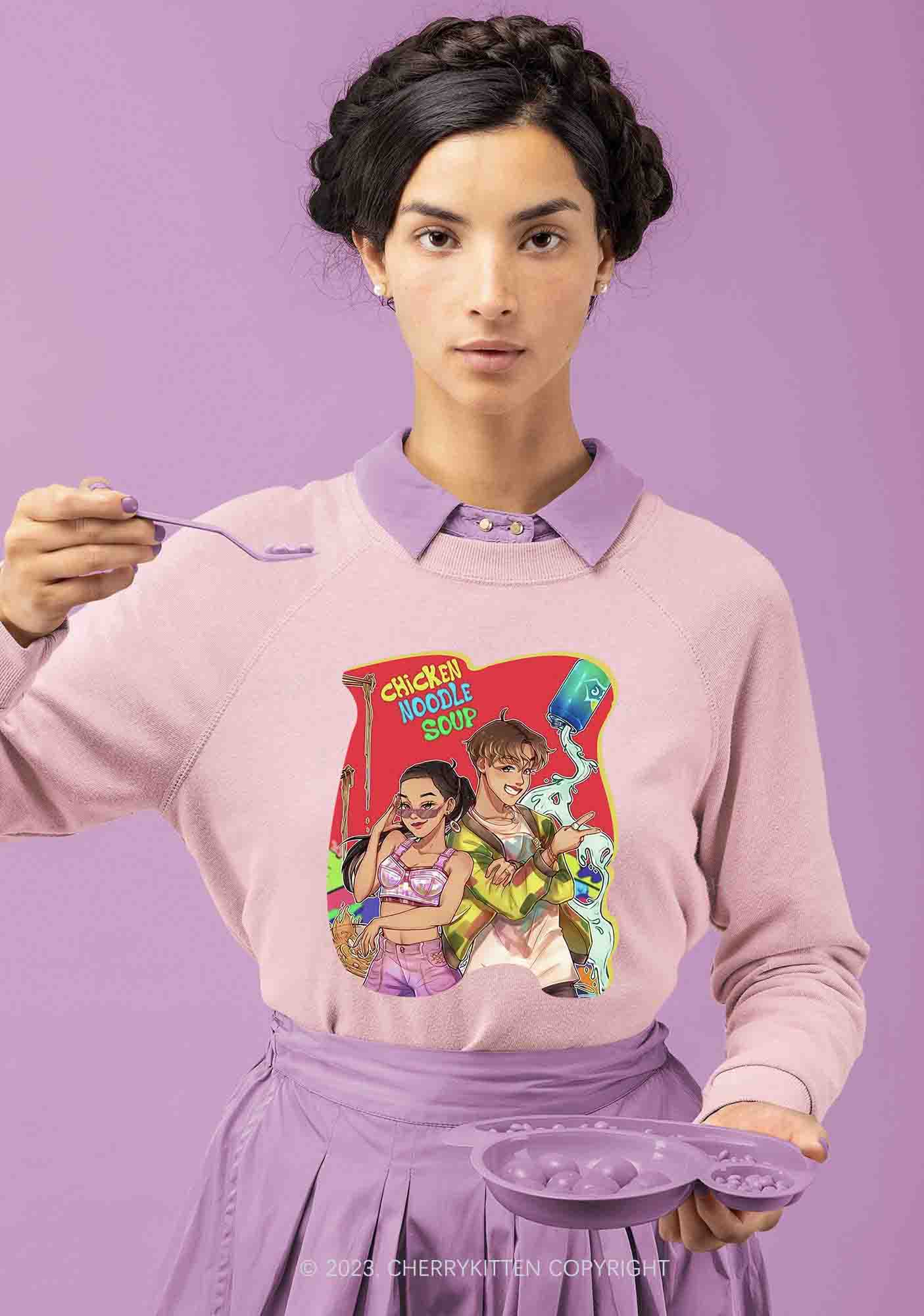 Chicken Noodle Soup Kpop Y2K Sweatshirt Cherrykitten
