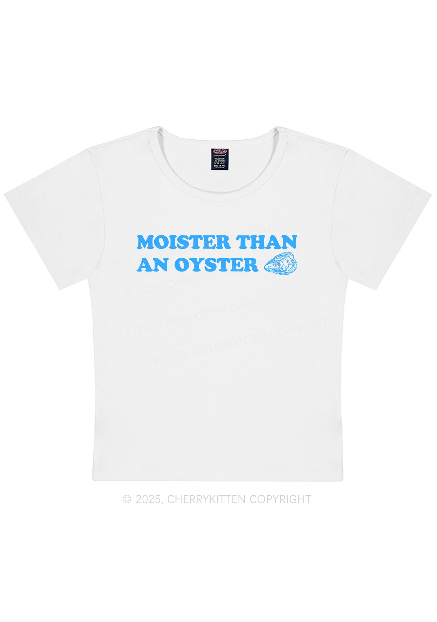 Moister Than An Oyster Y2K Baby Tee Cherrykitten