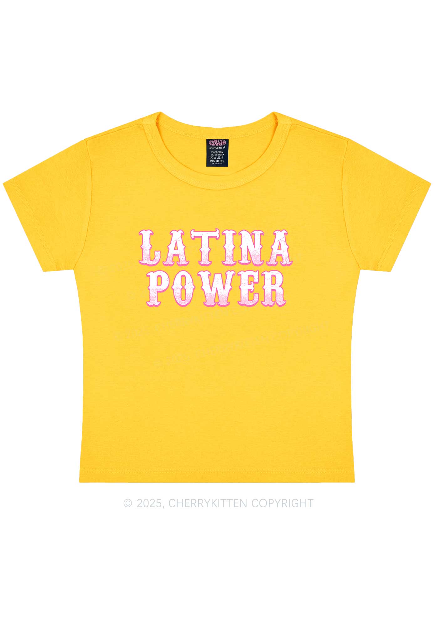 Latina Power Y2K Baby Tee Cherrykitten