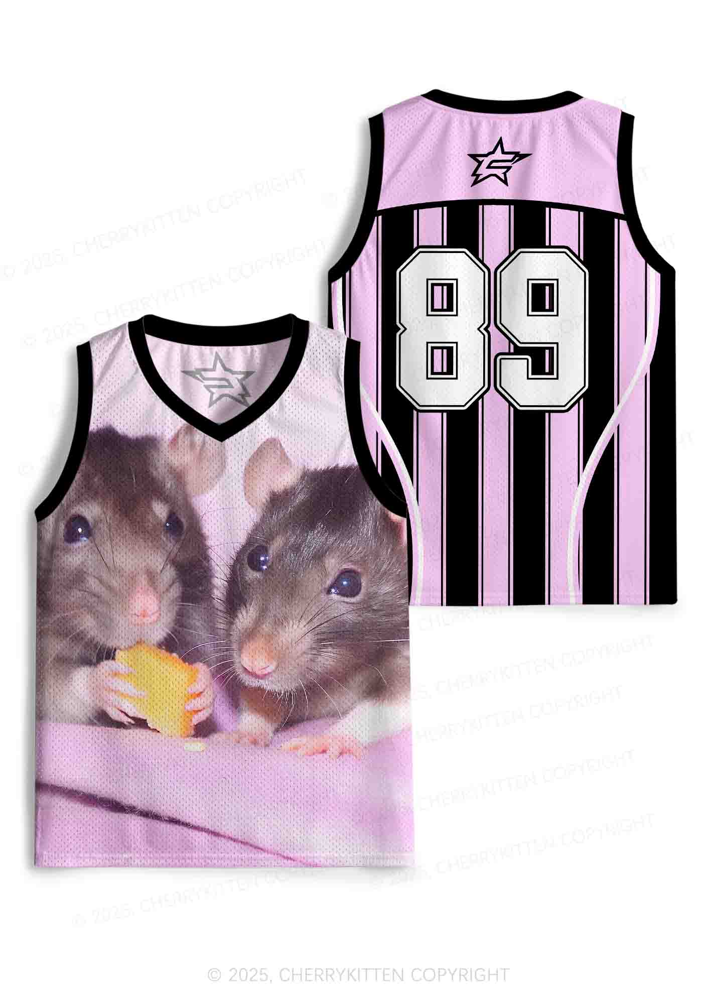 Custom Cheese Rat Y2K Sport Jersey Tank Cherrykitten