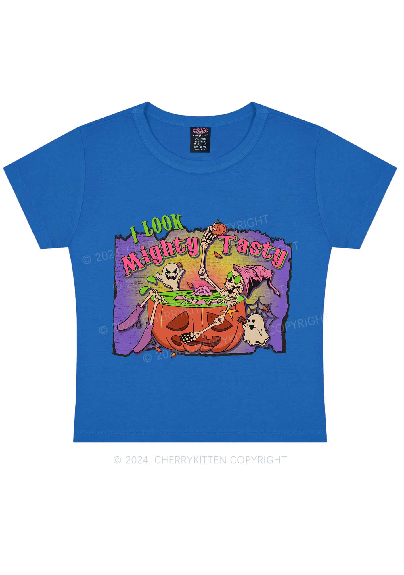 Mighty Tasty Halloween Y2K Baby Tee Cherrykitten