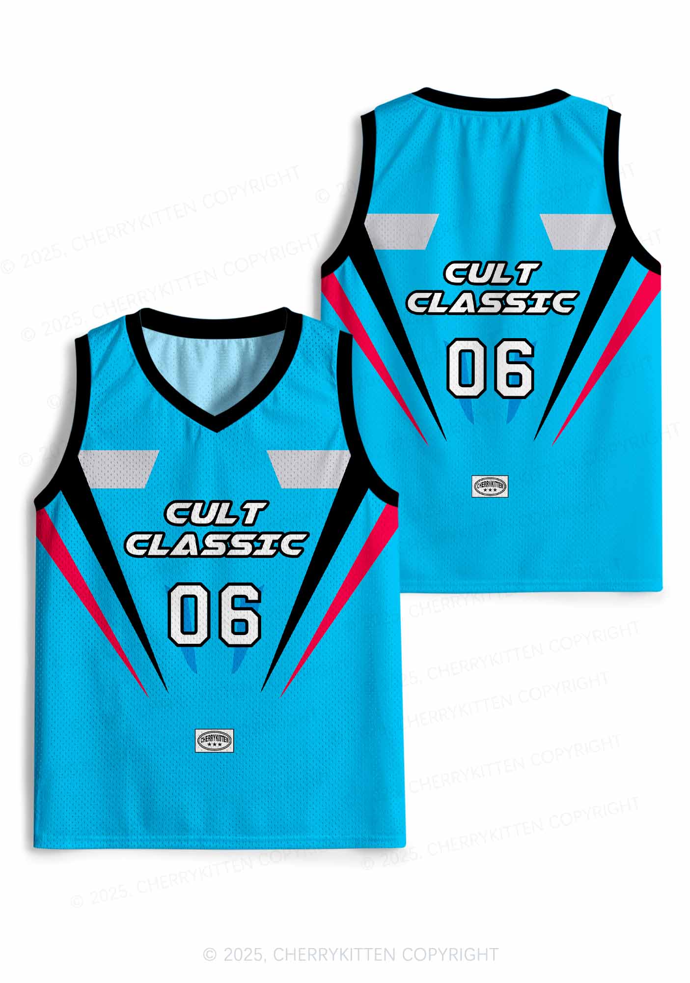 Custom Blue Cult Classic Y2K Sport Jersey Tank Cherrykitten
