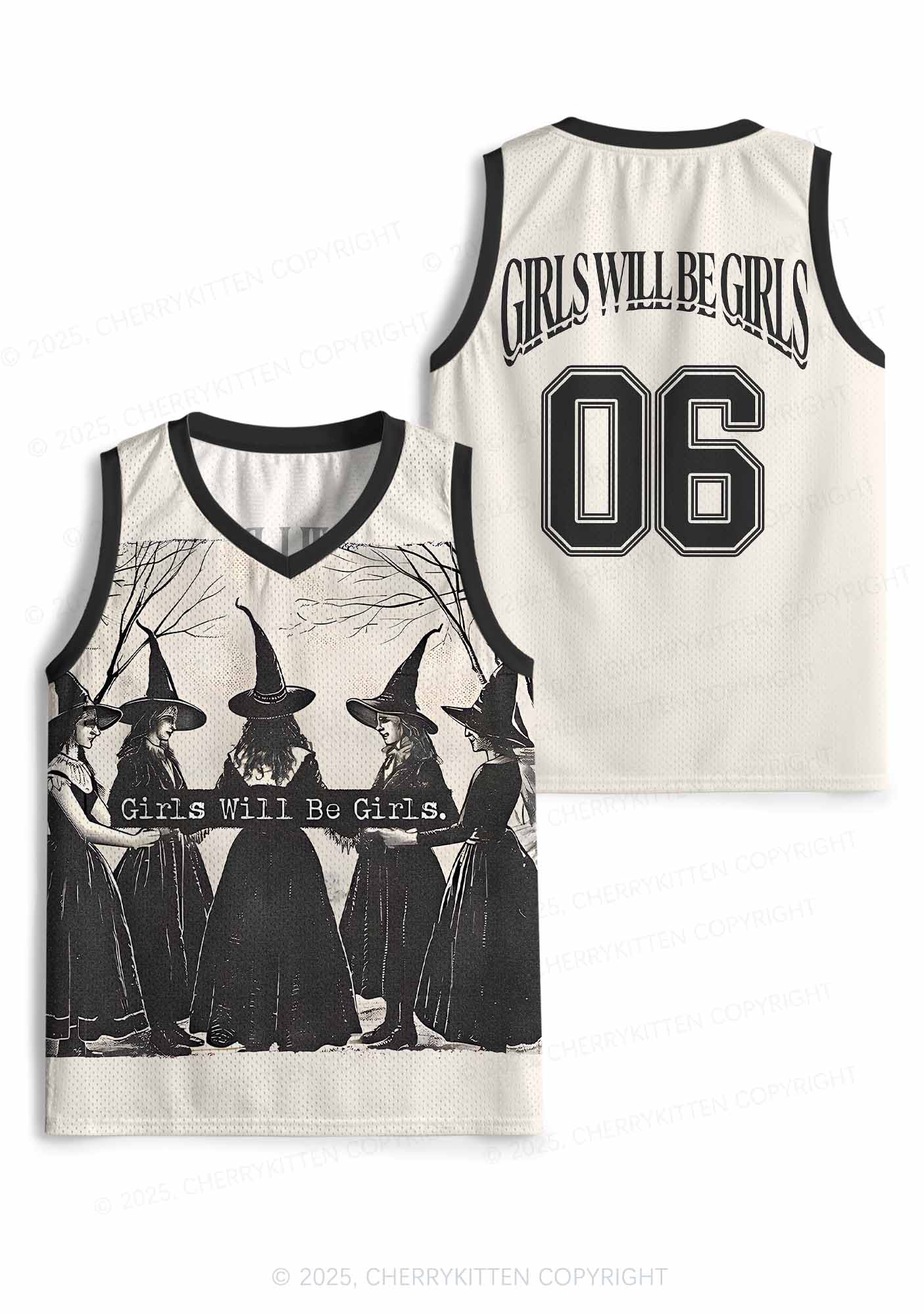 Custom Halloween Girls Will Be Girls Y2K Sport Jersey Tank Cherrykitten