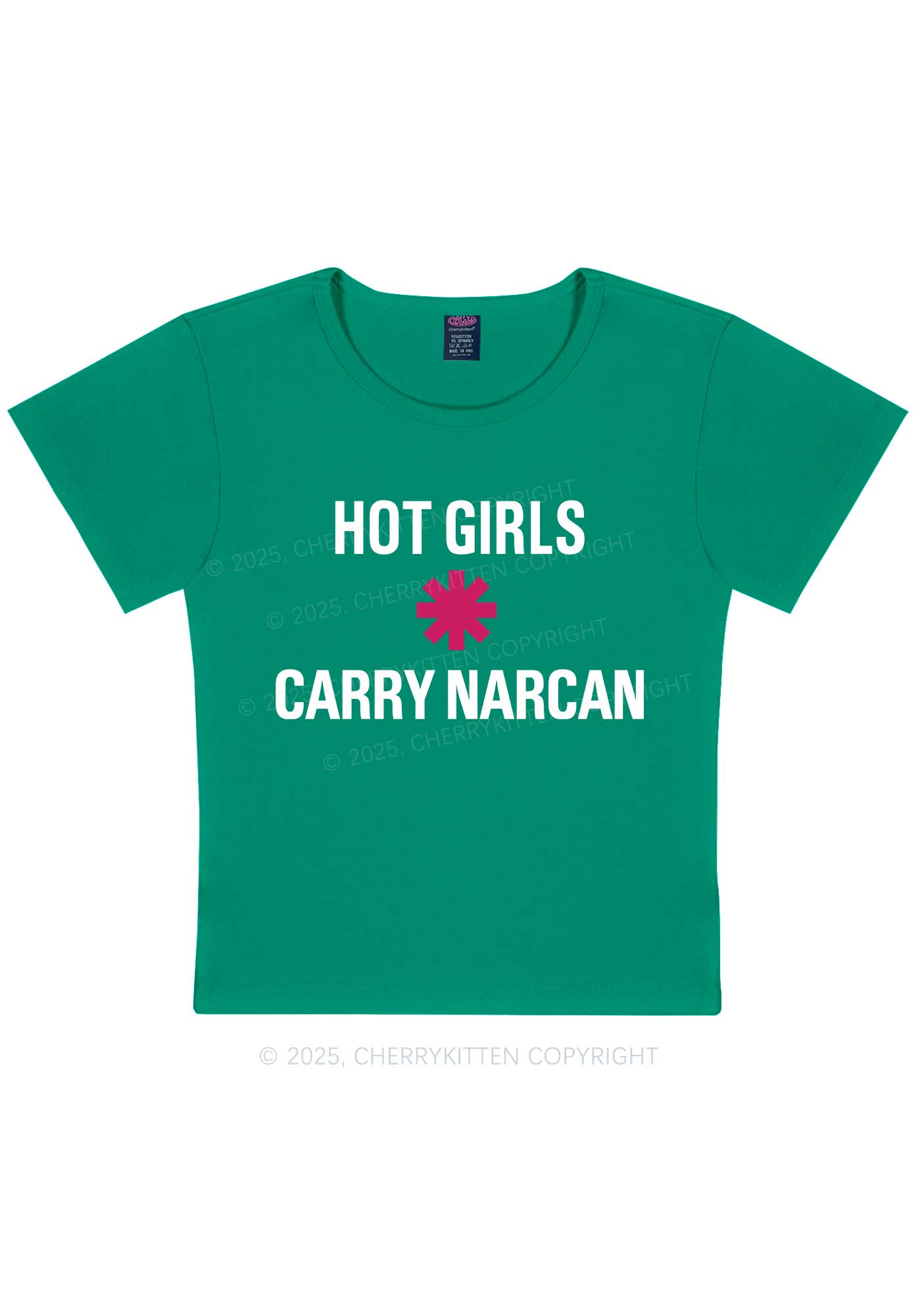 Hot Girls Carry Nxrcan Y2K Baby Tee Cherrykitten