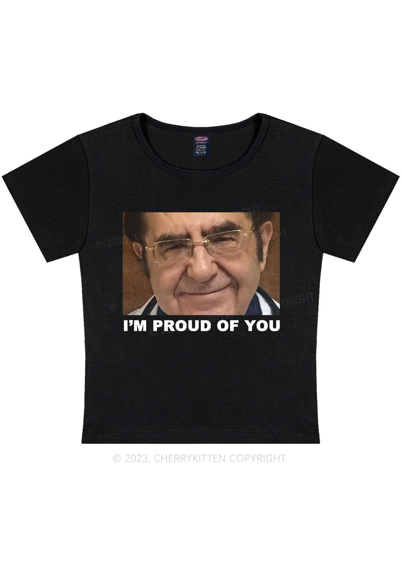 Curvy Dr. Now Is Proud Of You Y2K Baby Tee Cherrykitten
