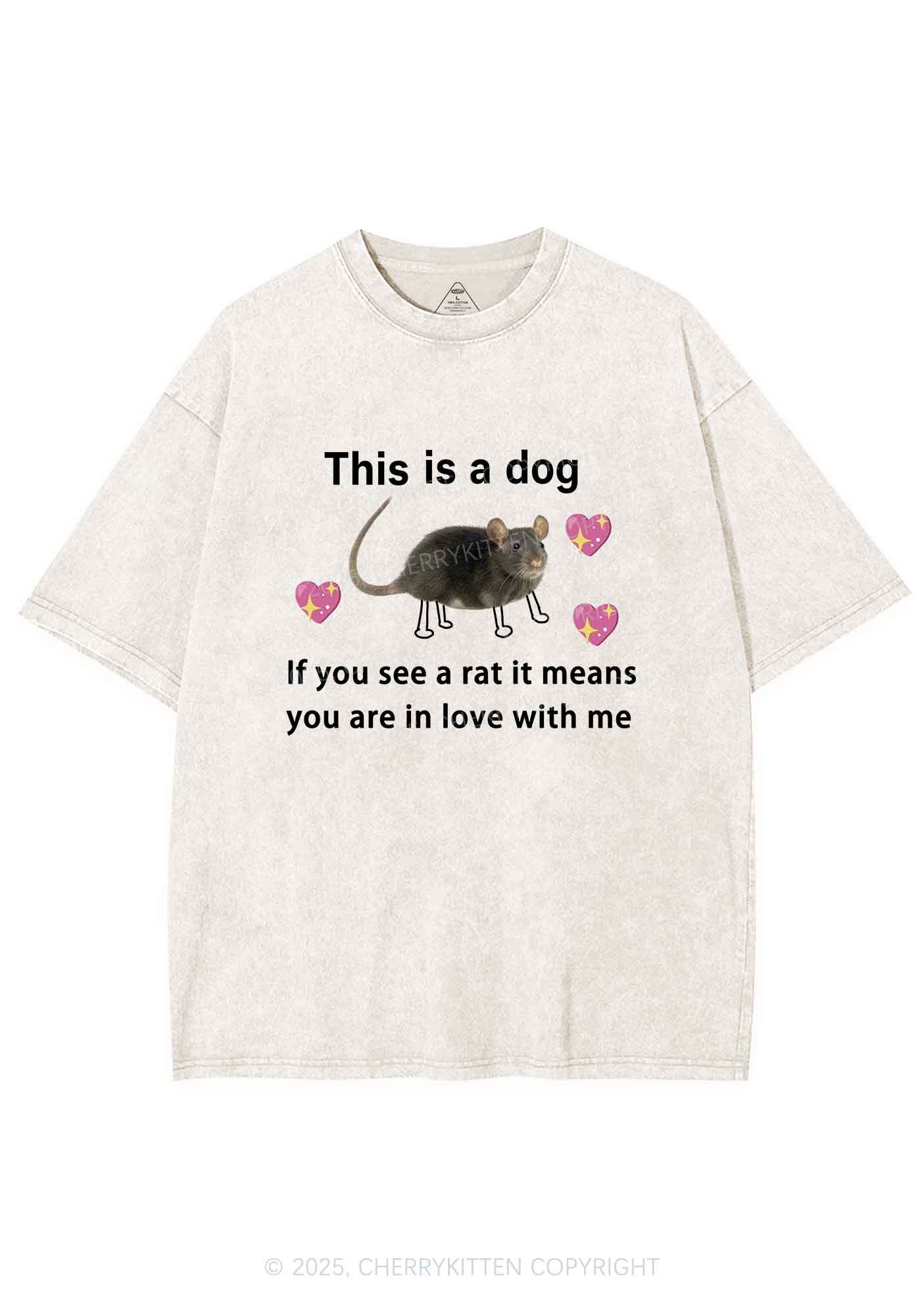 If You See Rat Y2K Shirts Washed Tee Cherrykitten