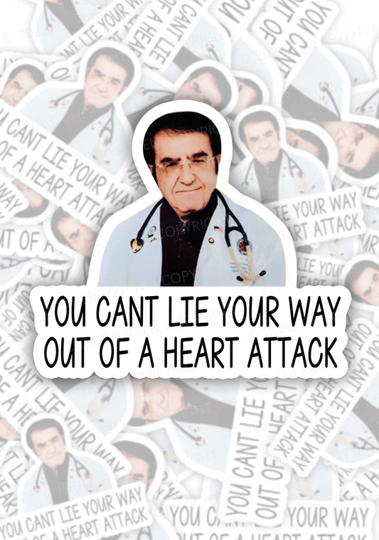 Heart Attack Cant Lie 1Pc Y2K Sticker Cherrykitten