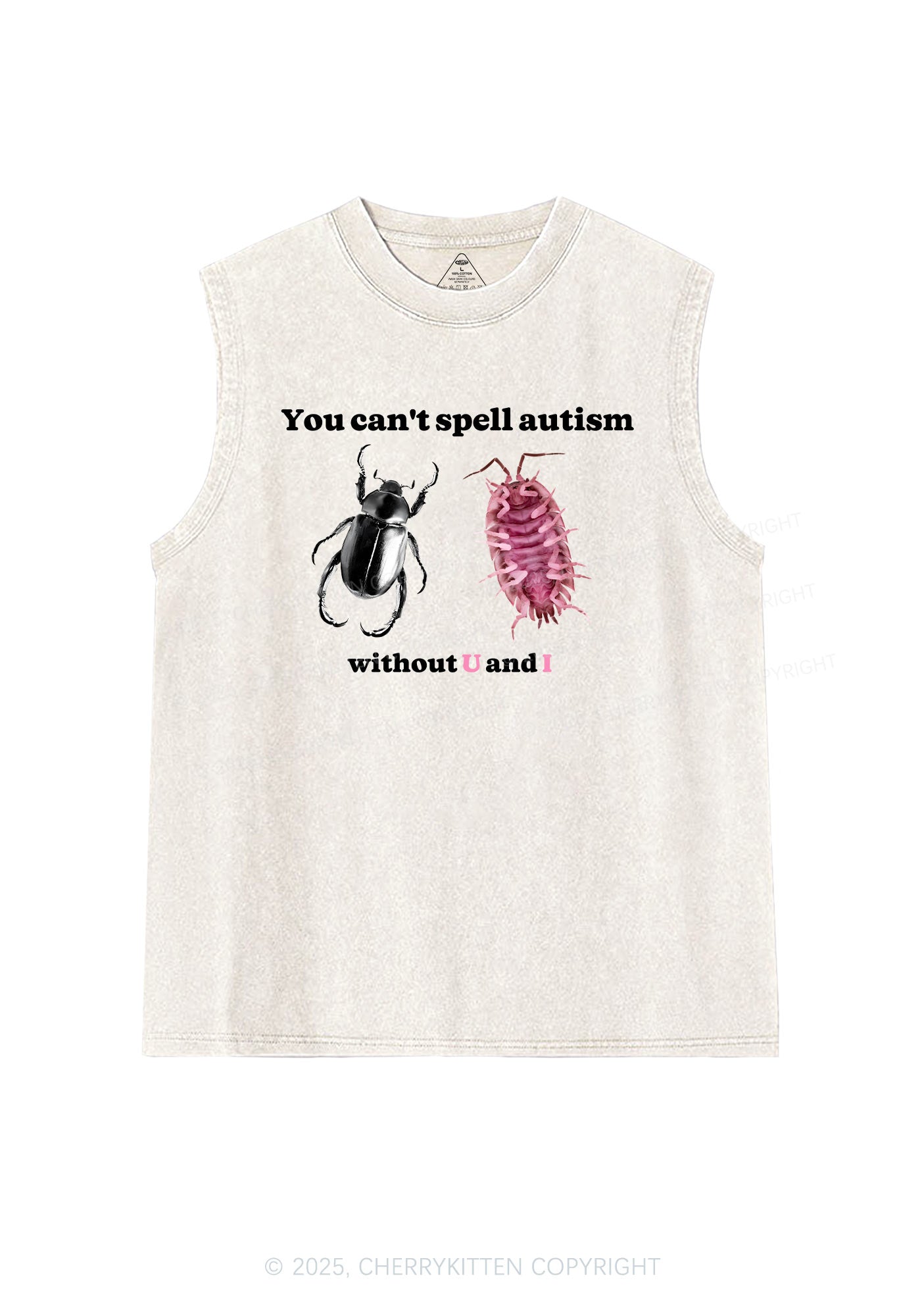 Autism Insect Y2K Washed Muscle Tank Cherrykitten