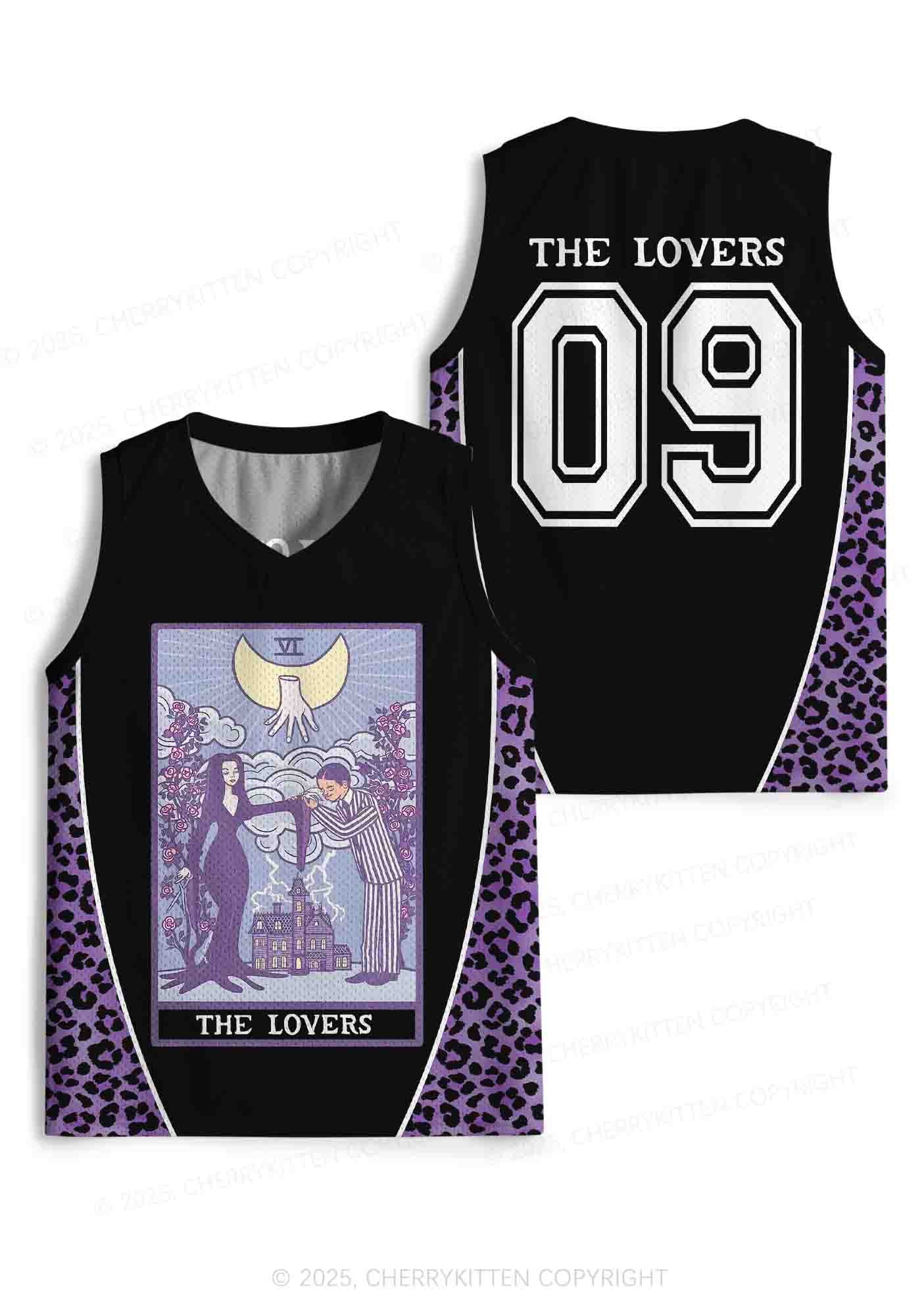 Custom Halloween Black The Lovers Y2K Sport Jersey Tank Cherrykitten