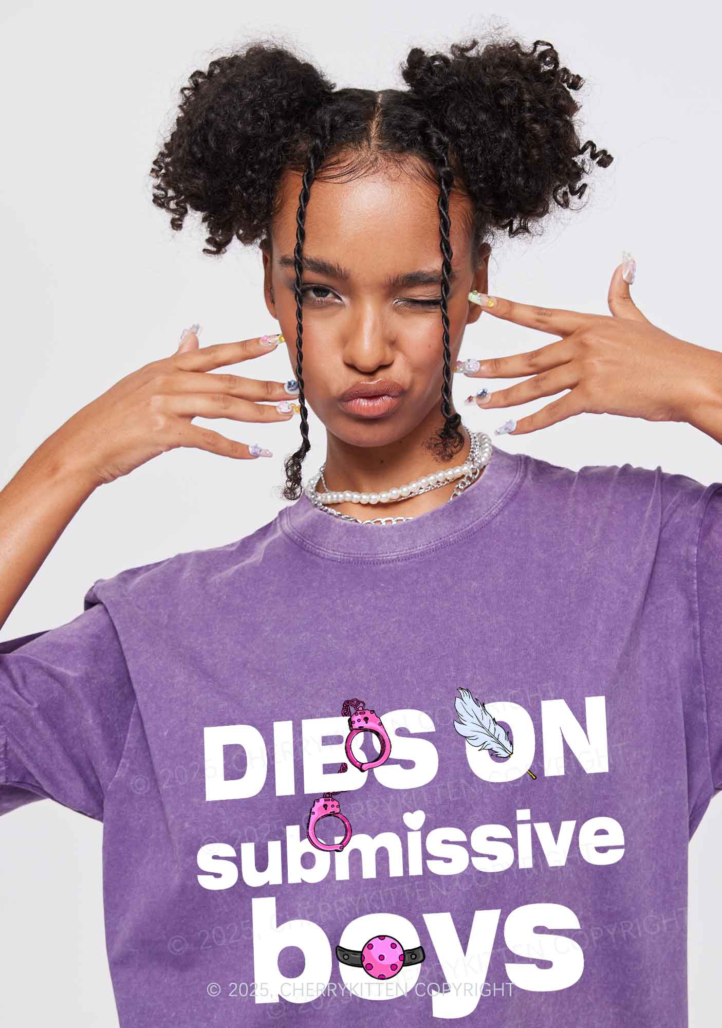 Dibs On S Boys Y2K Shirts Washed Tee Cherrykitten