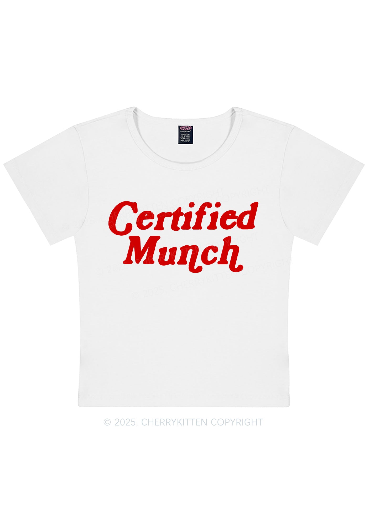 Certified Munch Y2K Baby Tee Cherrykitten