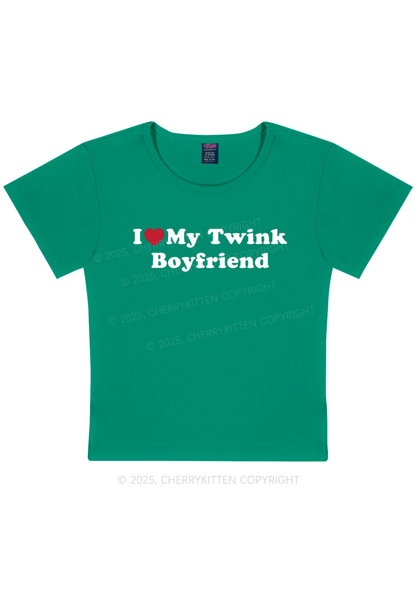 I Love My Twink BF Pride Y2K Baby Tee Cherrykitten