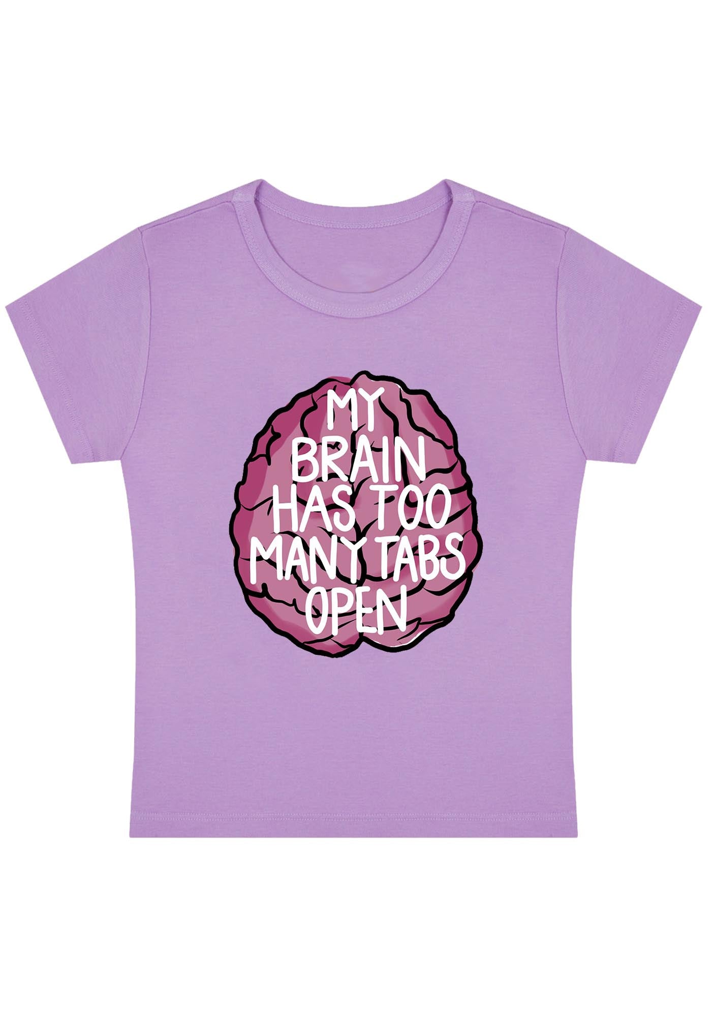 Curvy My Brain Has Too Many Tabs Open Baby Tee