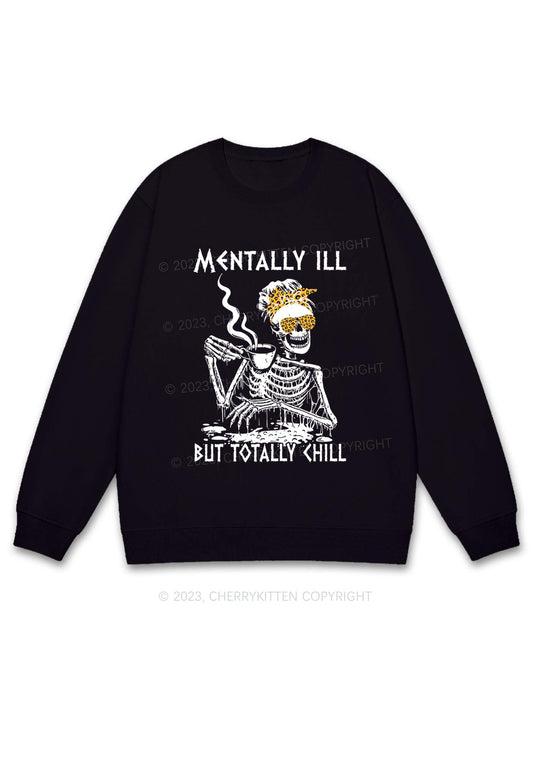 Mentally Ill Halloween Y2K Sweatshirt Cherrykitten