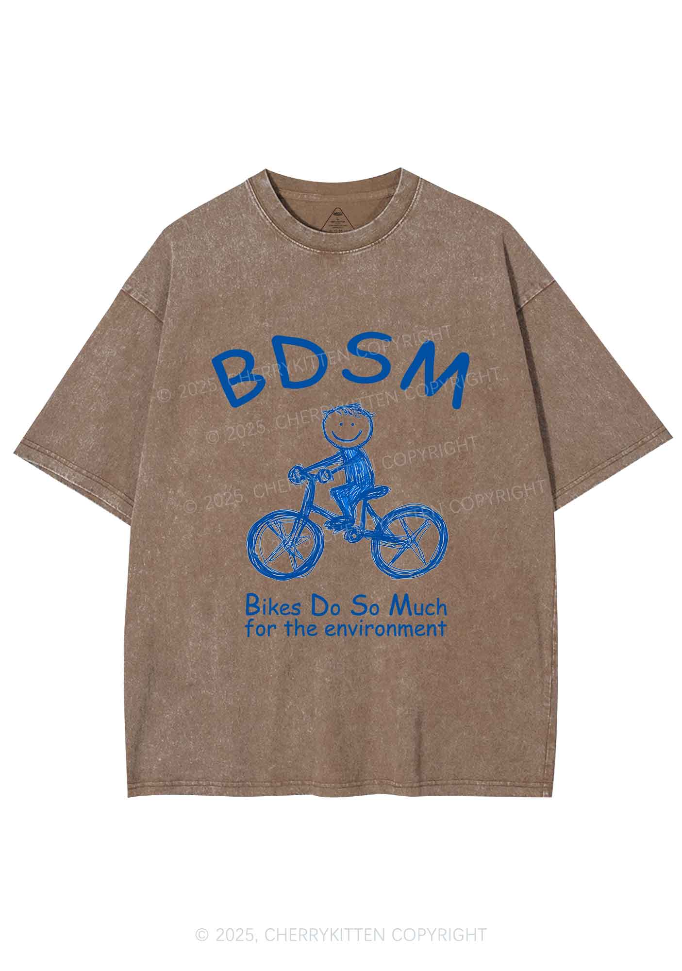 Bikes Do Much Environment Y2K Shirts Washed Tee Cherrykitten