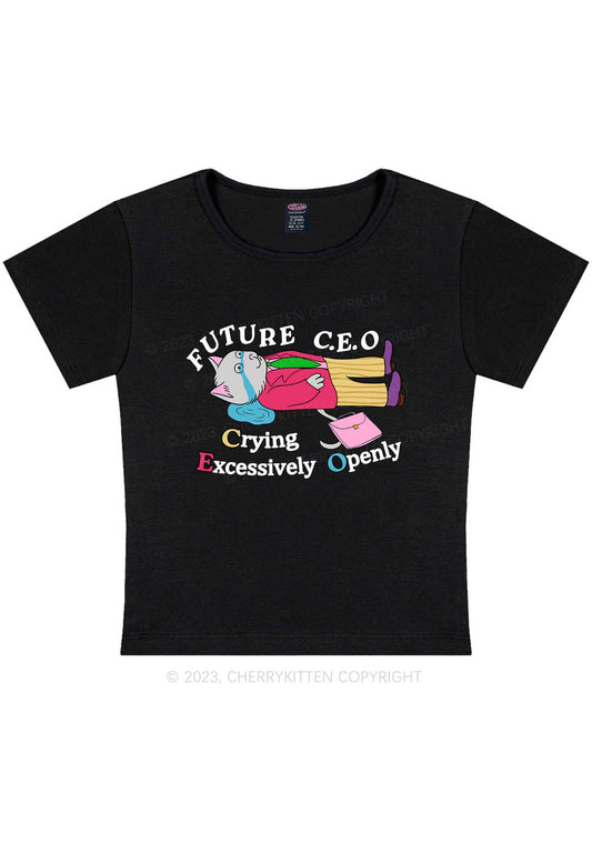 Future CEO Y2K Baby Tee Cherrykitten