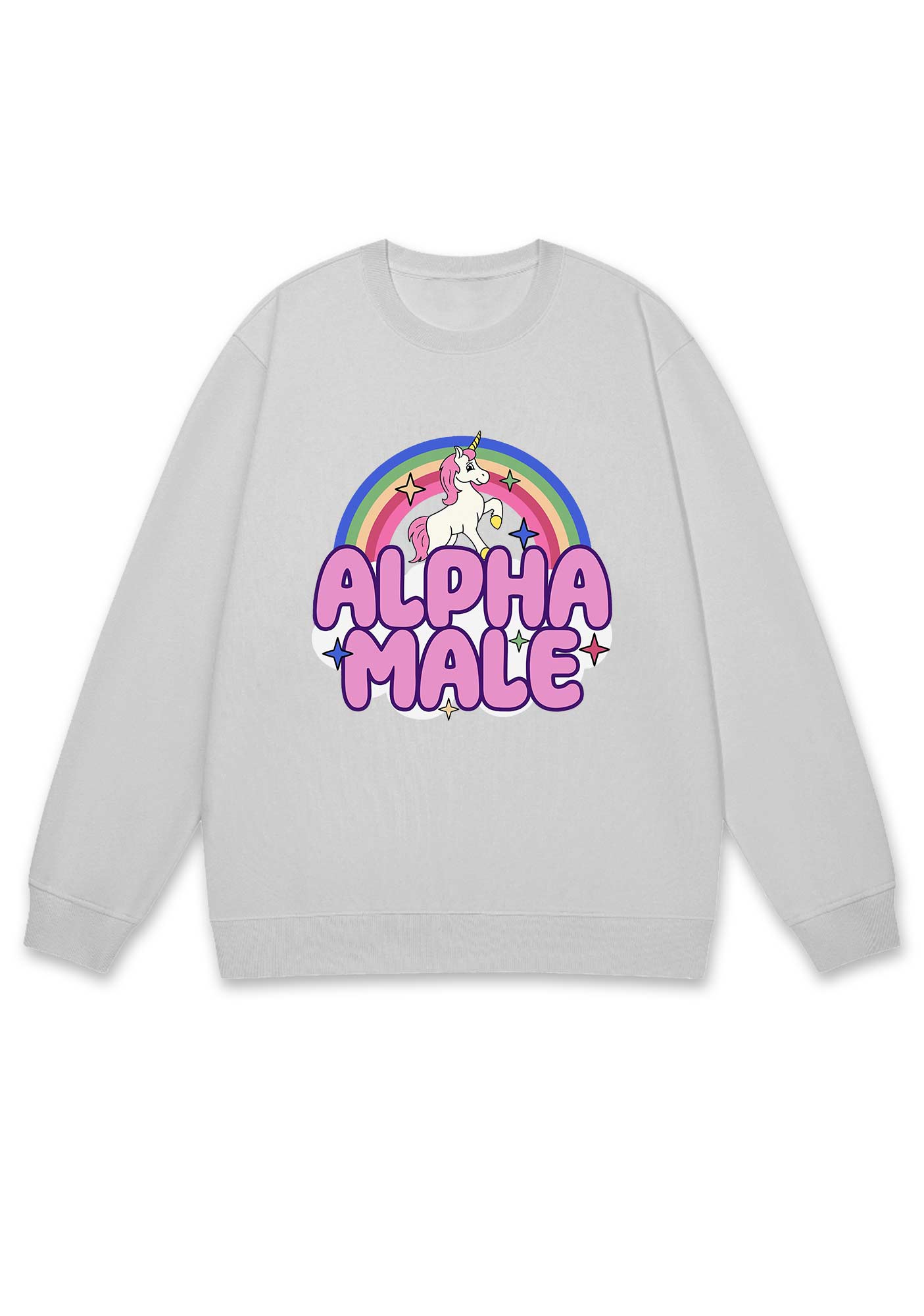 Rainbow Unicorn Alpha Male Y2K Sweatshirt