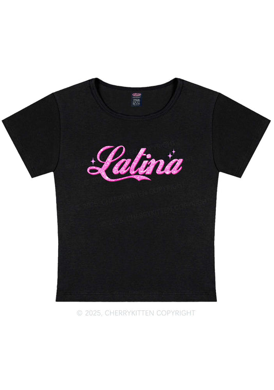 Pink Latina Y2K Baby Tee Cherrykitten