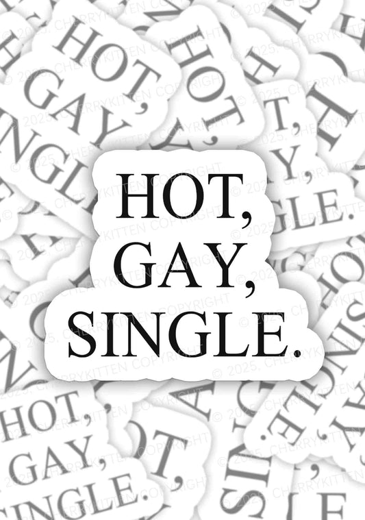 Hot Gay Single Pride 1Pc Y2K Sticker Cherrykitten