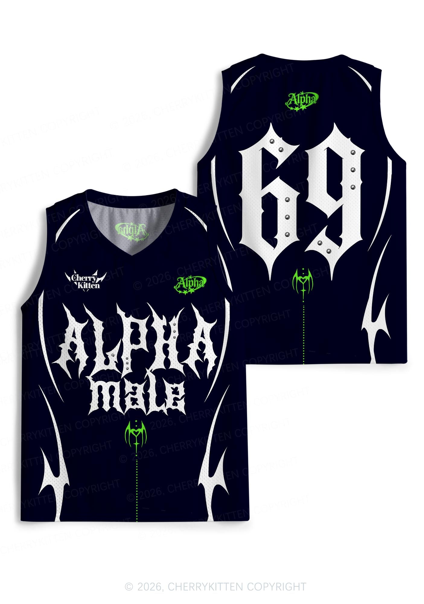 Punk Alpha Male Pride Y2K Sport Jersey Tank Cherrykitten