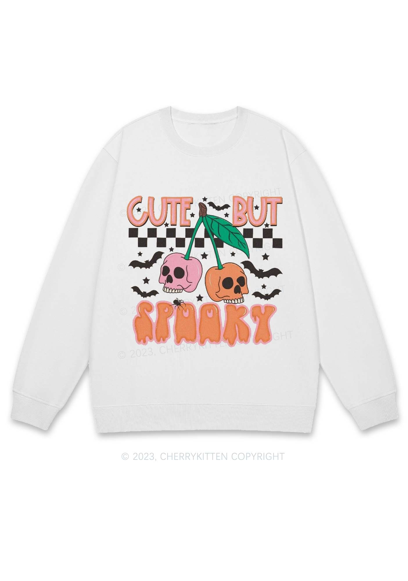 Cute But Spooky Halloween Y2K Sweatshirt Cherrykitten
