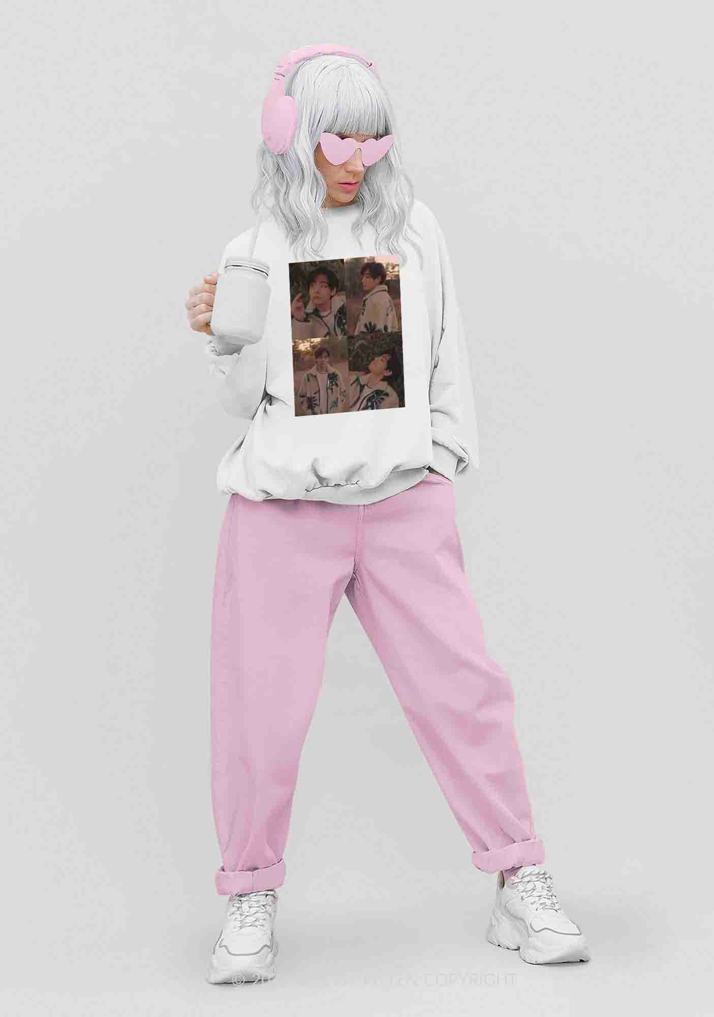 Bangtan Kim Taehyung Kpop Y2K Sweatshirt Cherrykitten