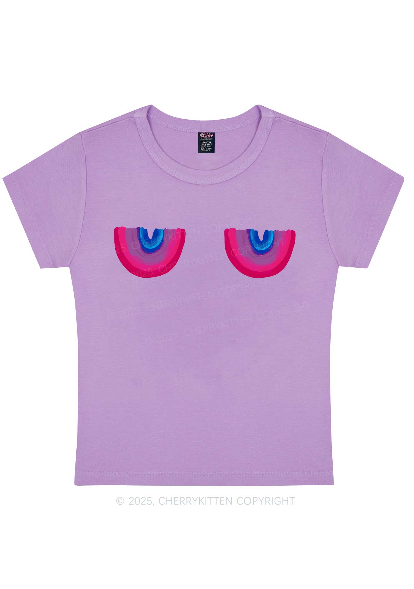 Curvy Bisexual Bxxb Y2K Baby Tee Cherrykitten