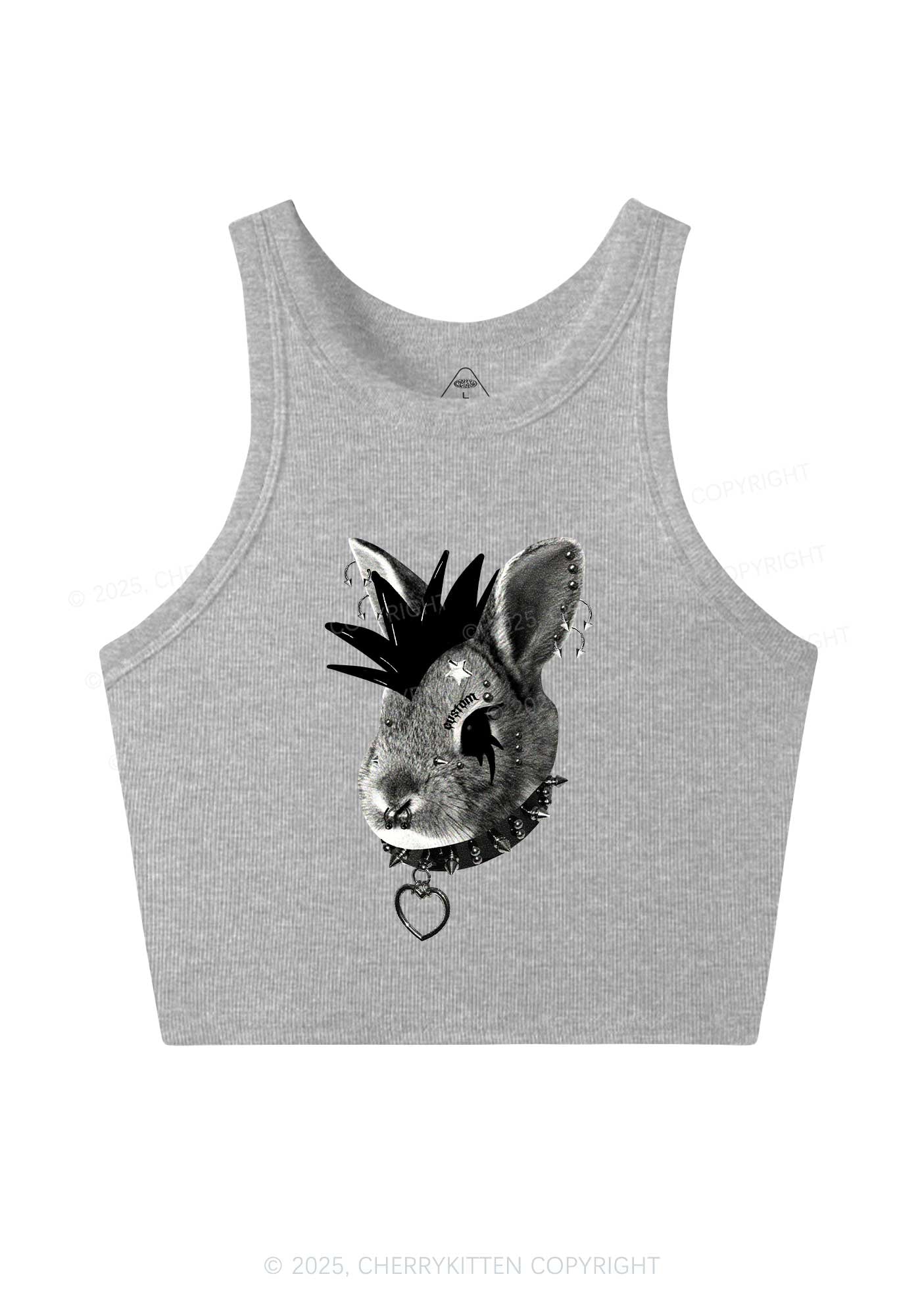 Custom Punk Pet Y2K Crop Tank Top Cherrykitten