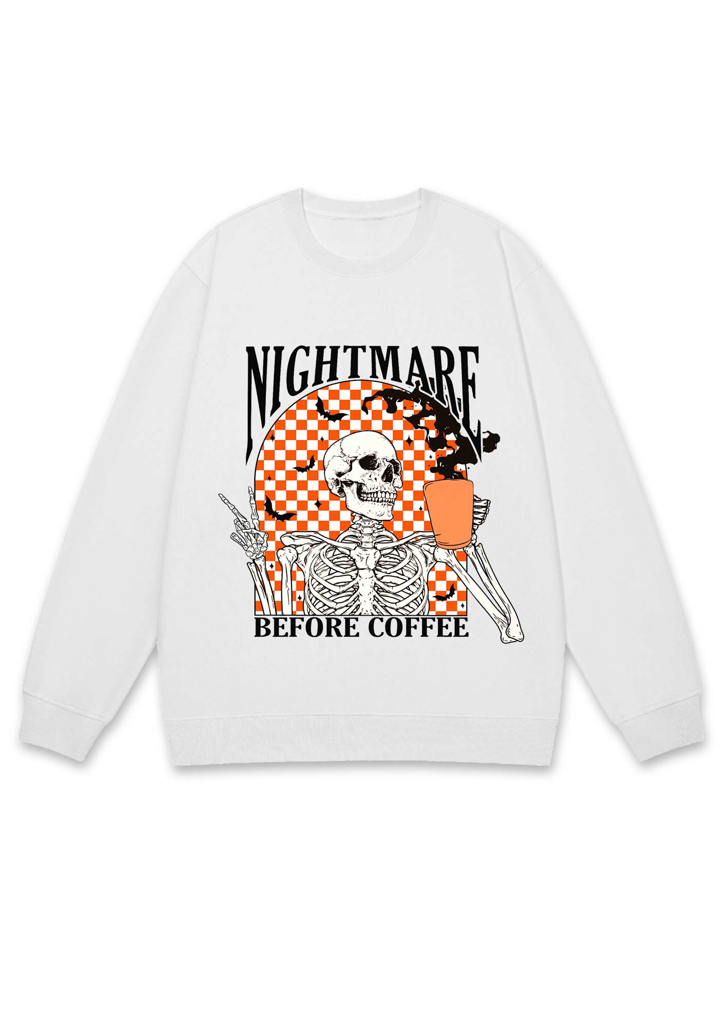 Halloween Nightmare Before Coffee Y2K Sweatshirt