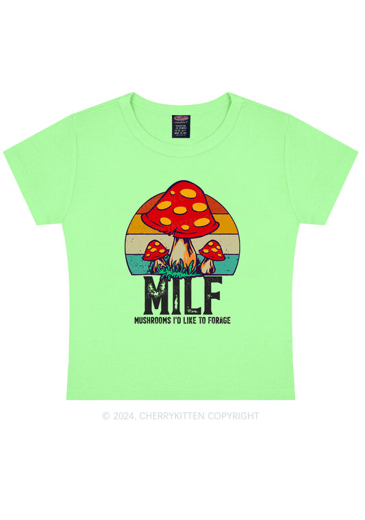 Mxxf Mushrooms Y2K Baby Tee Cherrykitten