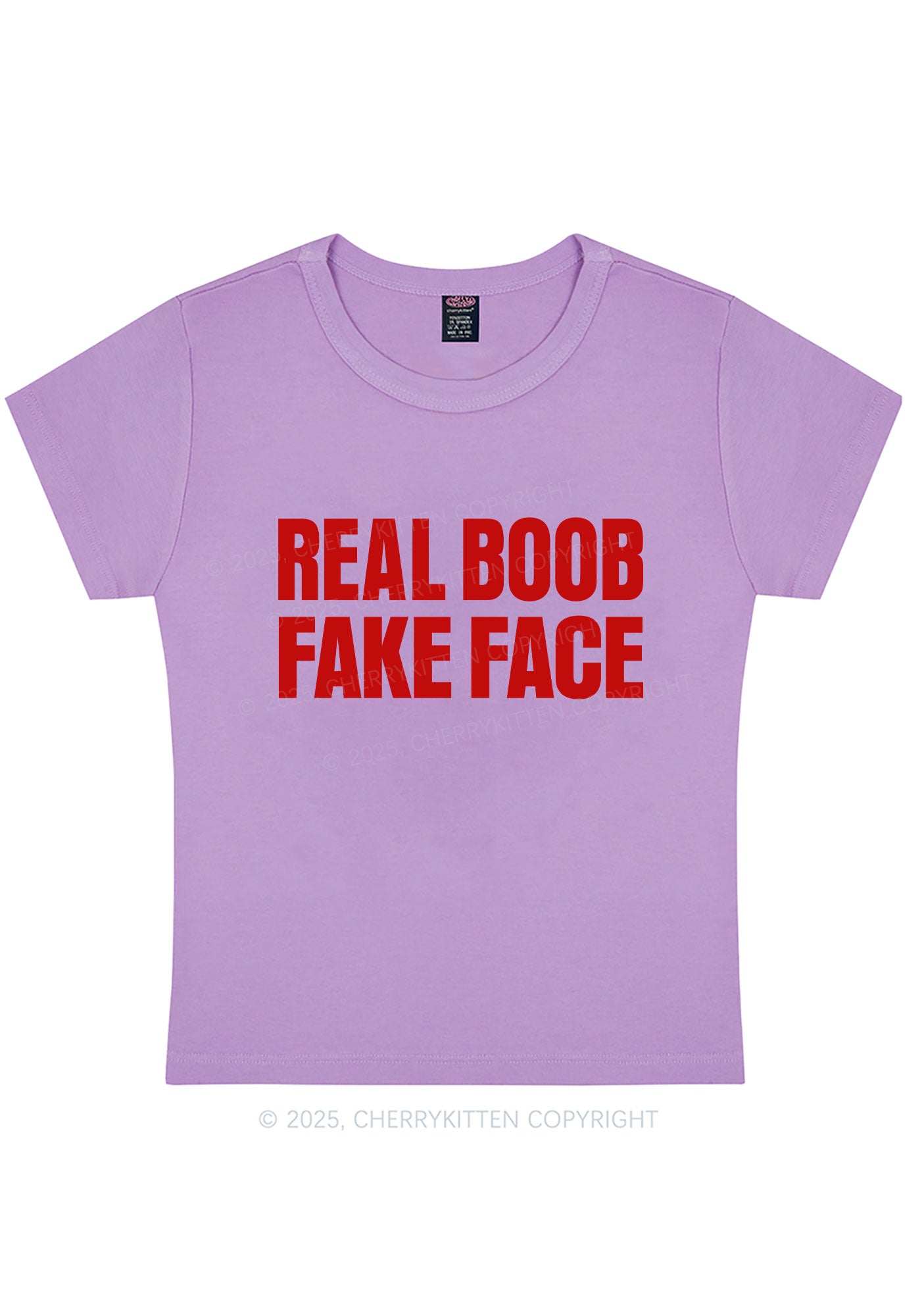 Fake Face Real Bxxb Y2K Baby Tee Cherrykitten