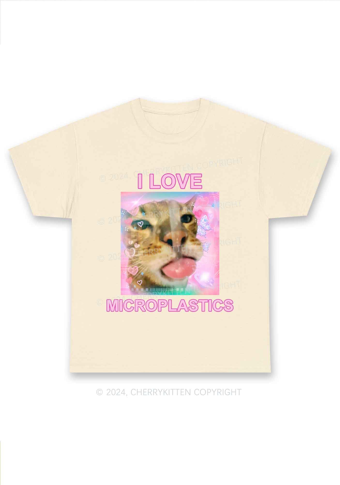I Love Microplastics Y2K Chunky Shirt Cherrykitten