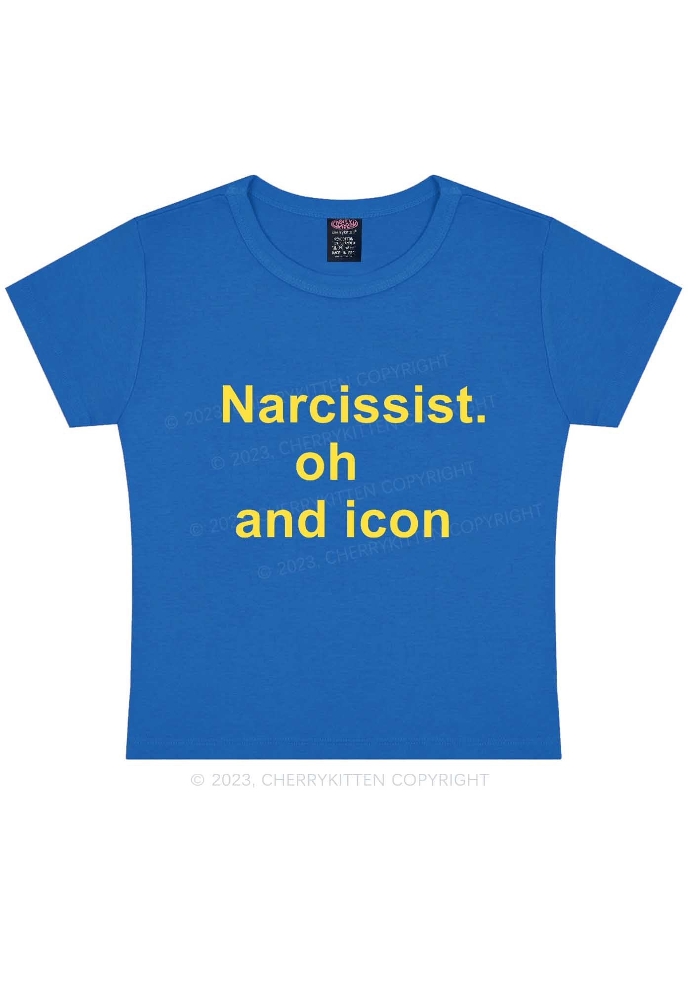 Narcissist Icon Y2K Baby Tee Cherrykitten