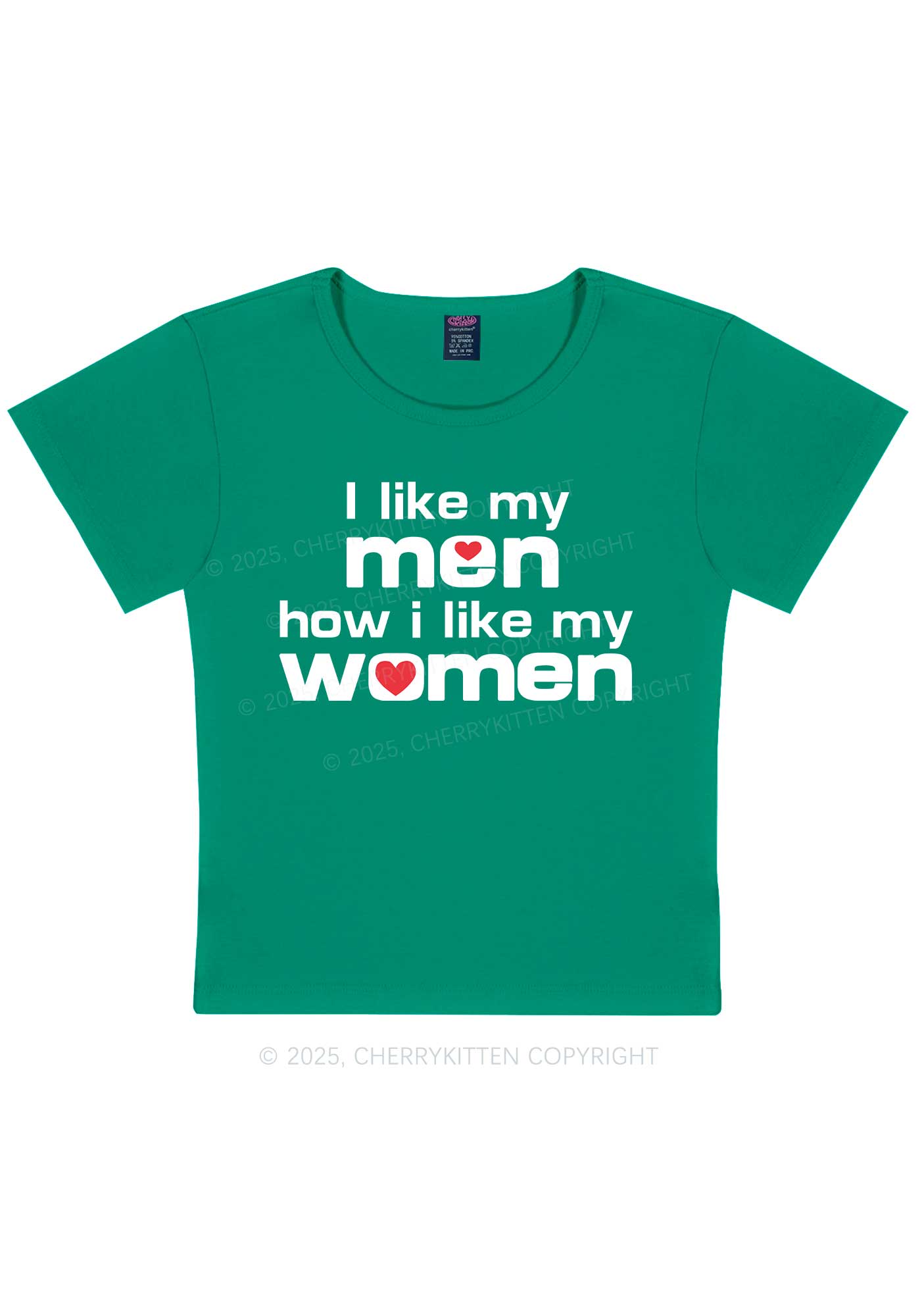 I Like My Men Pride Y2K Baby Tee Cherrykitten