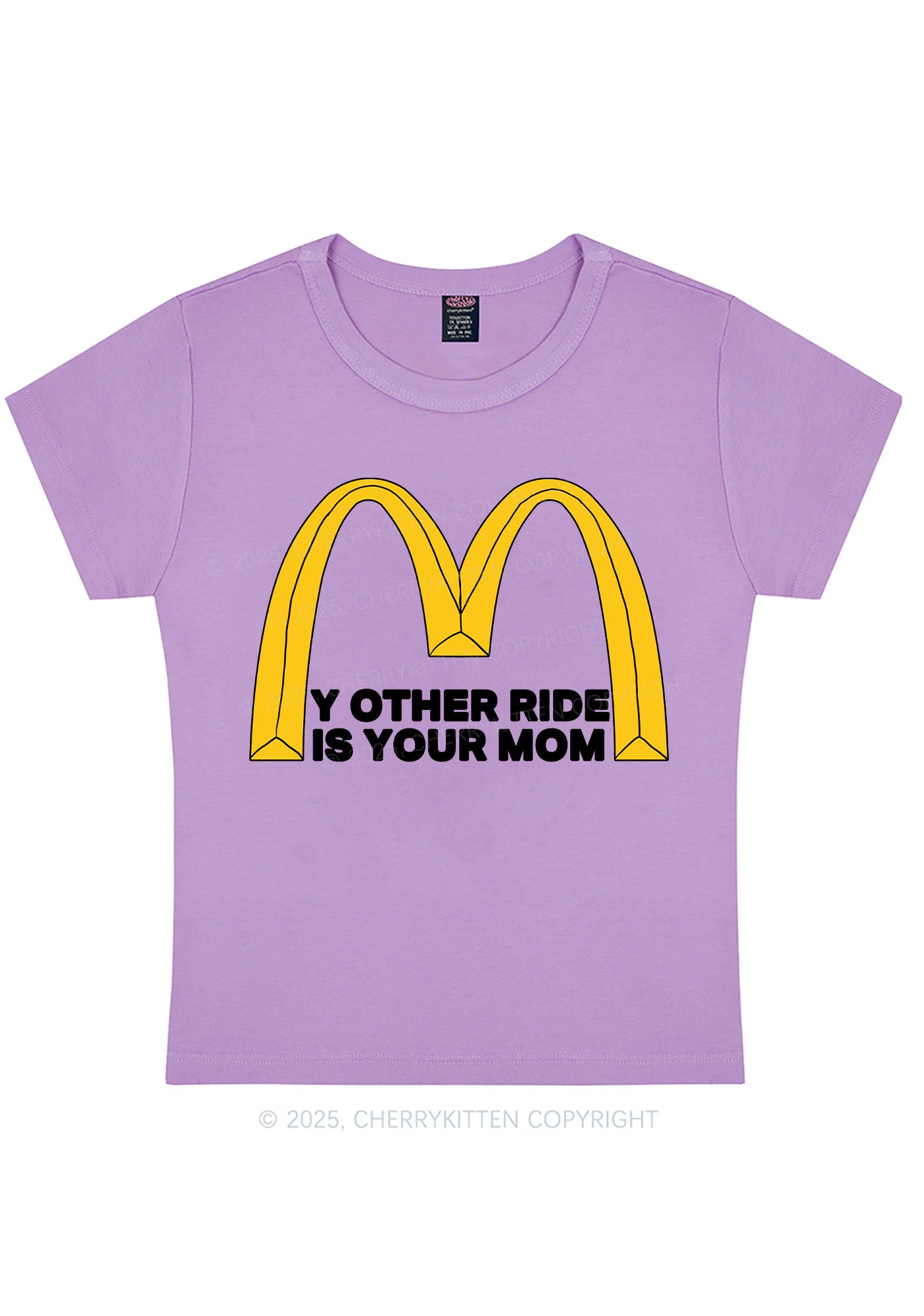 Ride Your Mom Y2K Baby Tee Cherrykitten
