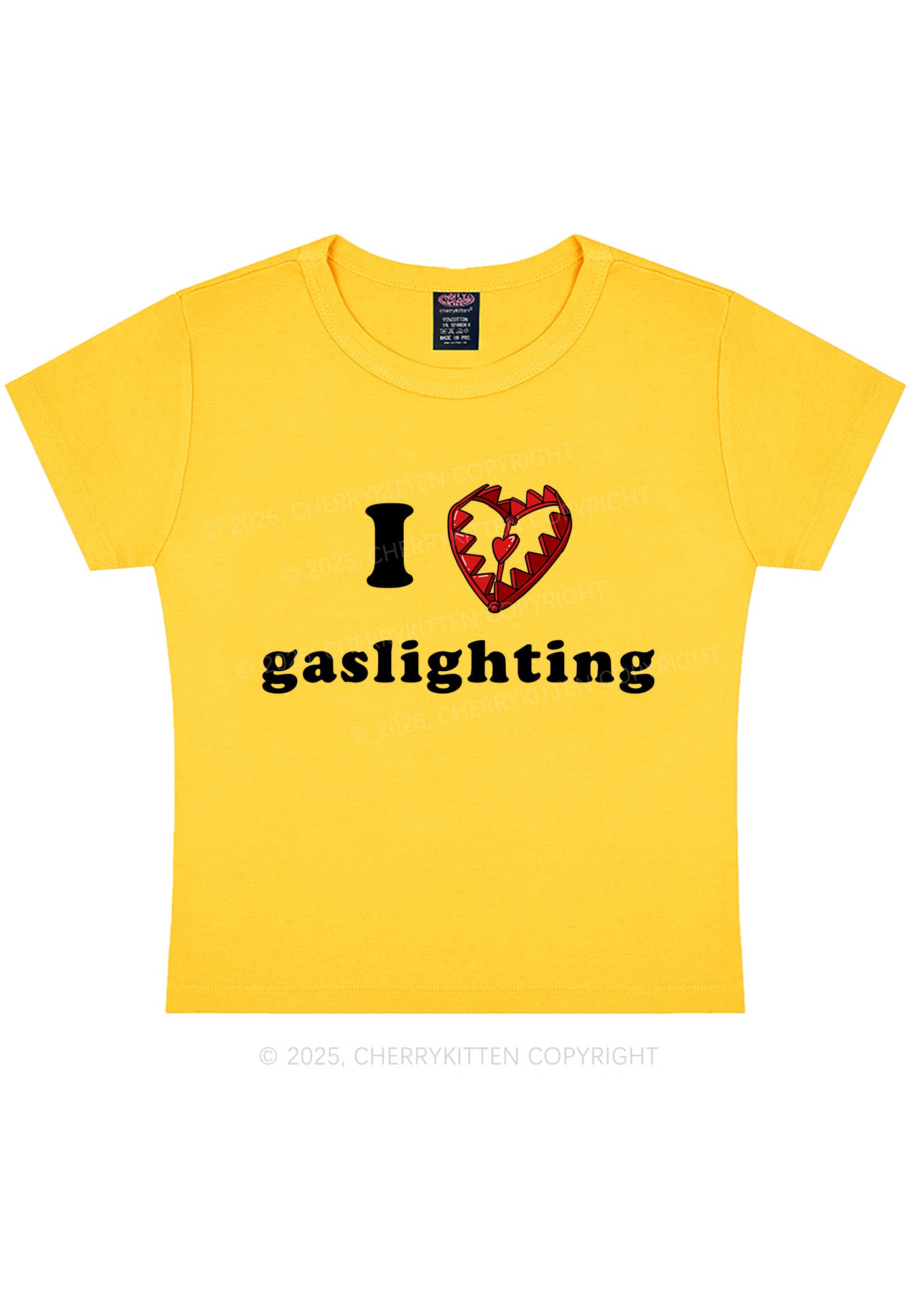 Love Gaslighting Y2K Baby Tee Cherrykitten