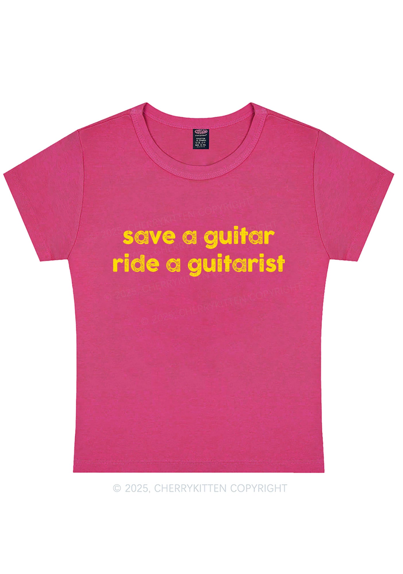 Ride A Guitarist Y2K Baby Tee Cherrykitten