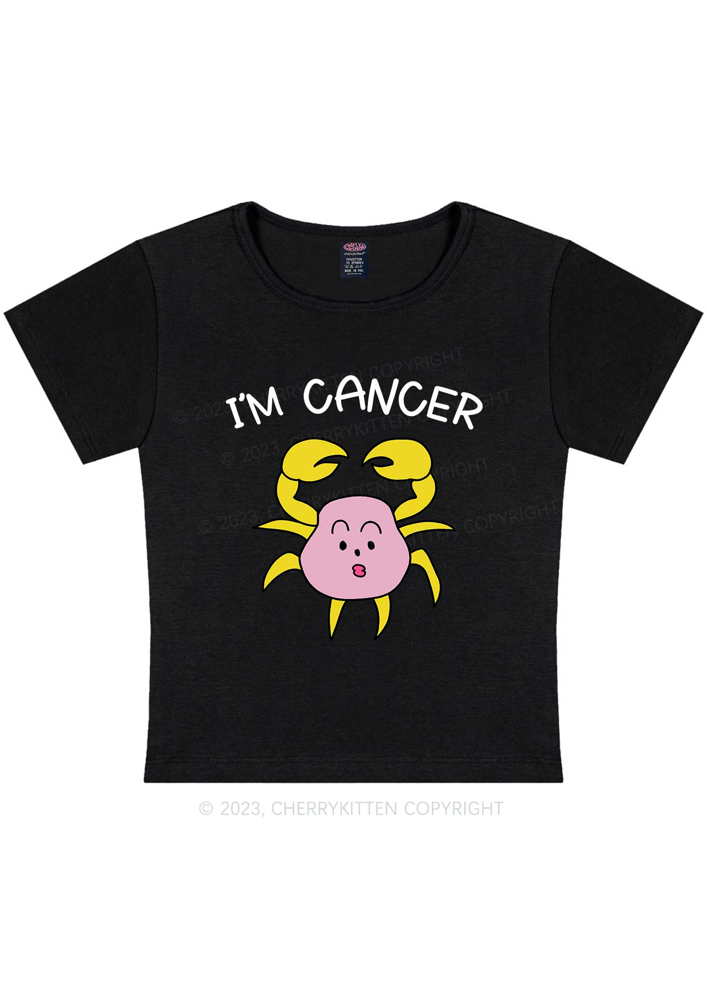 I'm Cancer Y2K Baby Tee Cherrykitten