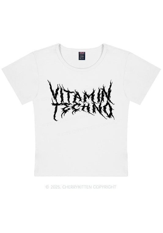 Vitamin Techno Y2K Baby Tee Cherrykitten