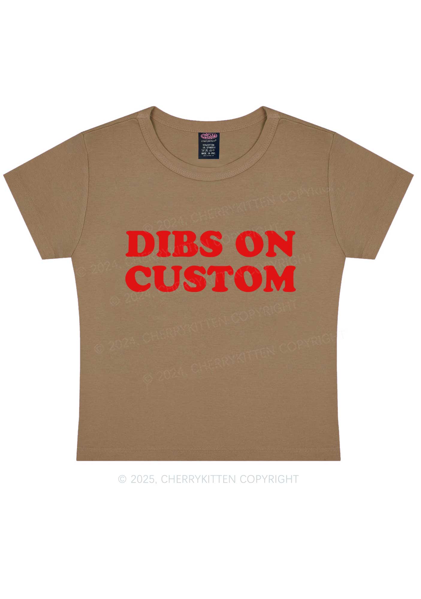 Dibs On Custom Y2K Baby Tee Cherrykitten