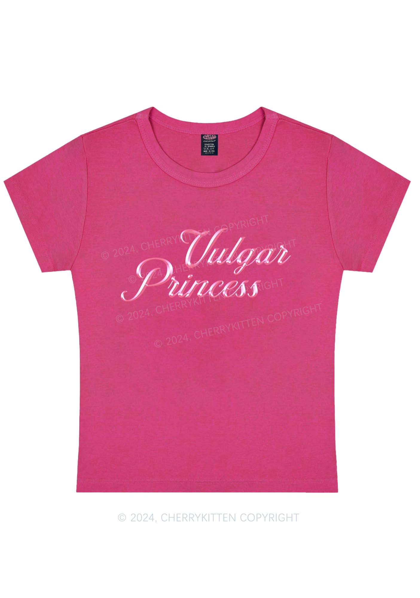 Curvy Vulgar Princess Y2K Baby Tee Cherrykitten