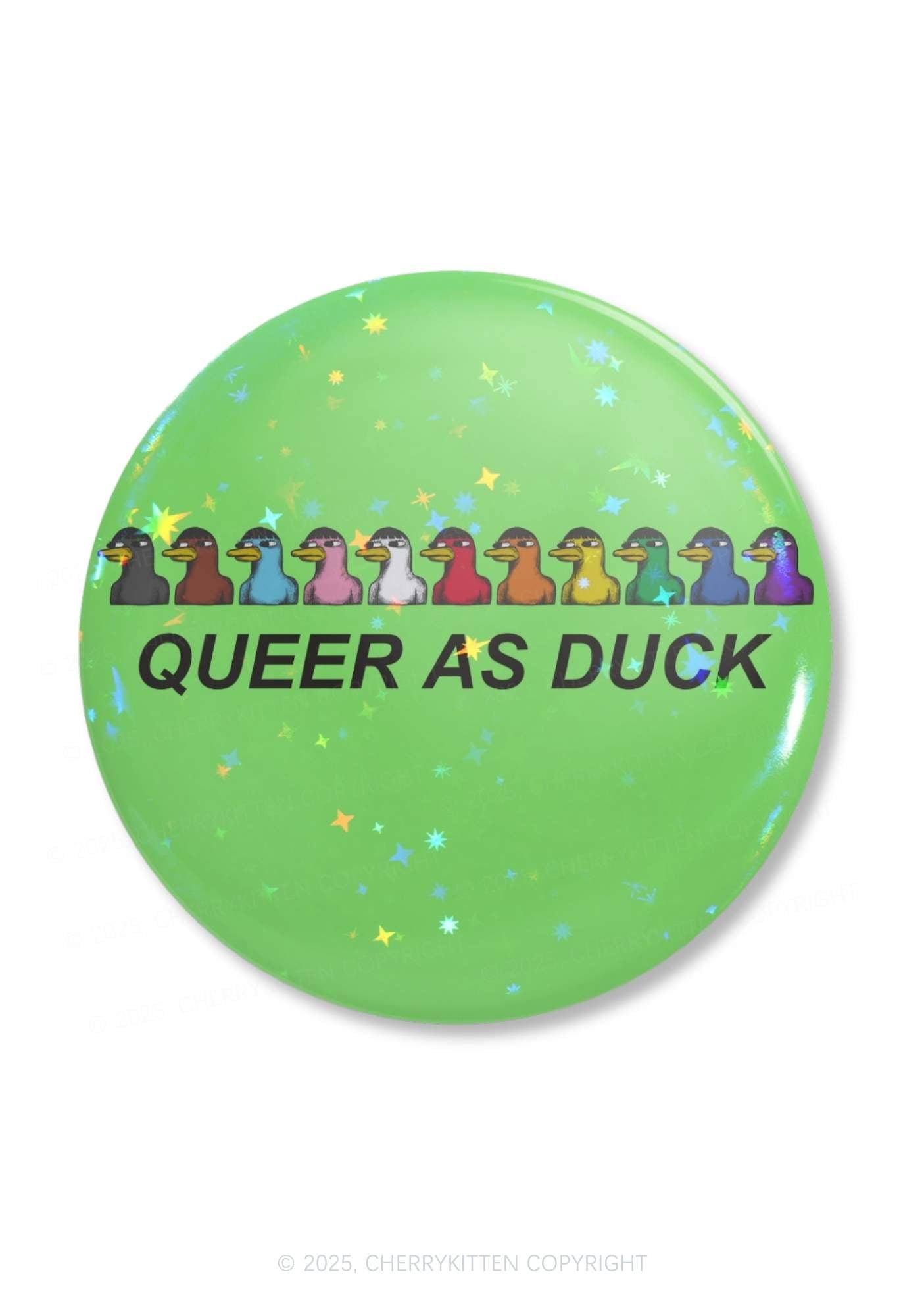 Queer As Duck Pride 1Pc Y2K Pin Badge Cherrykitten