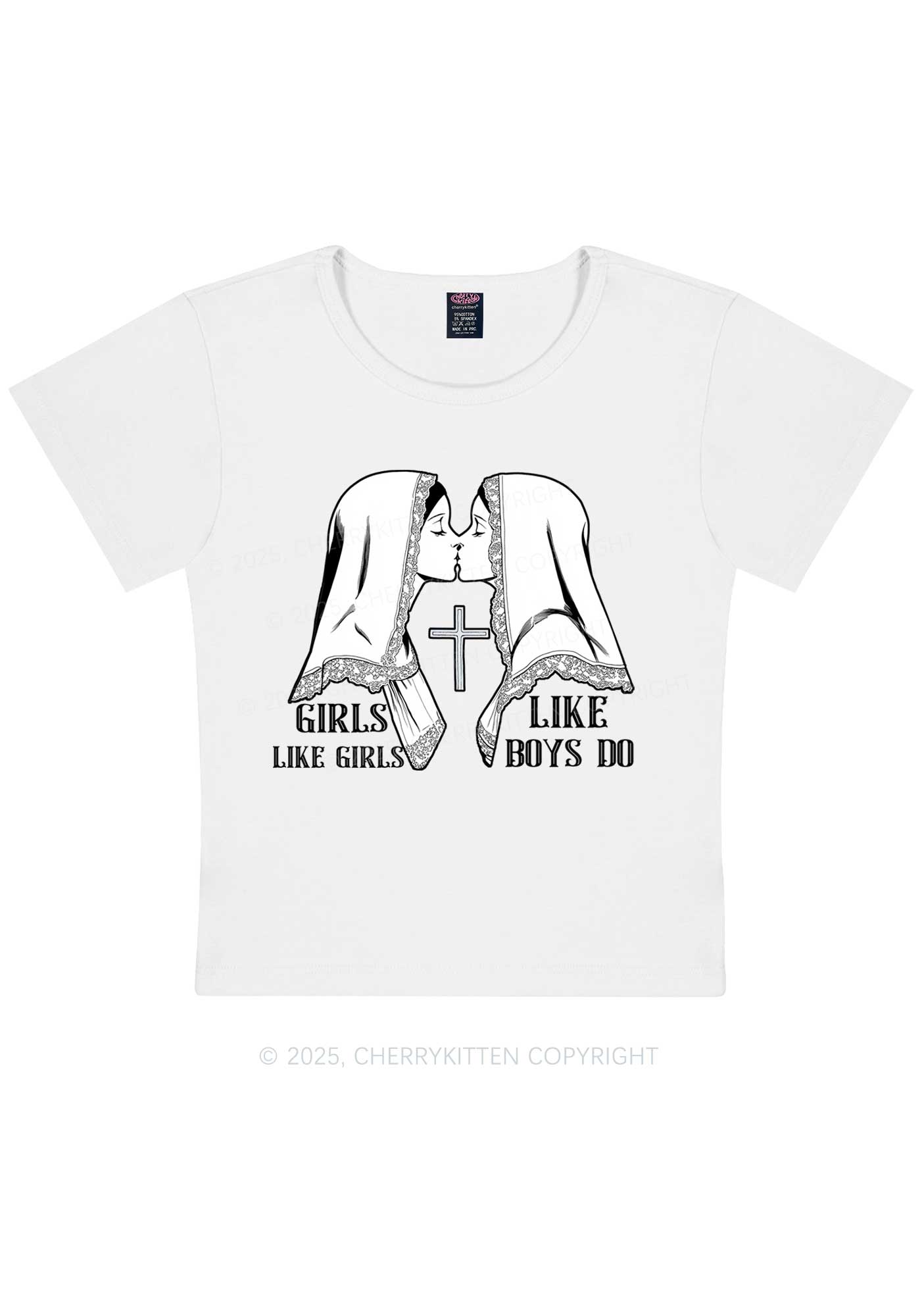 Girls Like Girls Pride Y2K Baby Tee Cherrykitten