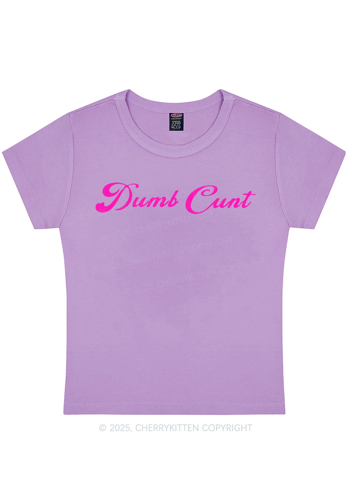Dumb Cxxt Y2K Baby Tee Cherrykitten