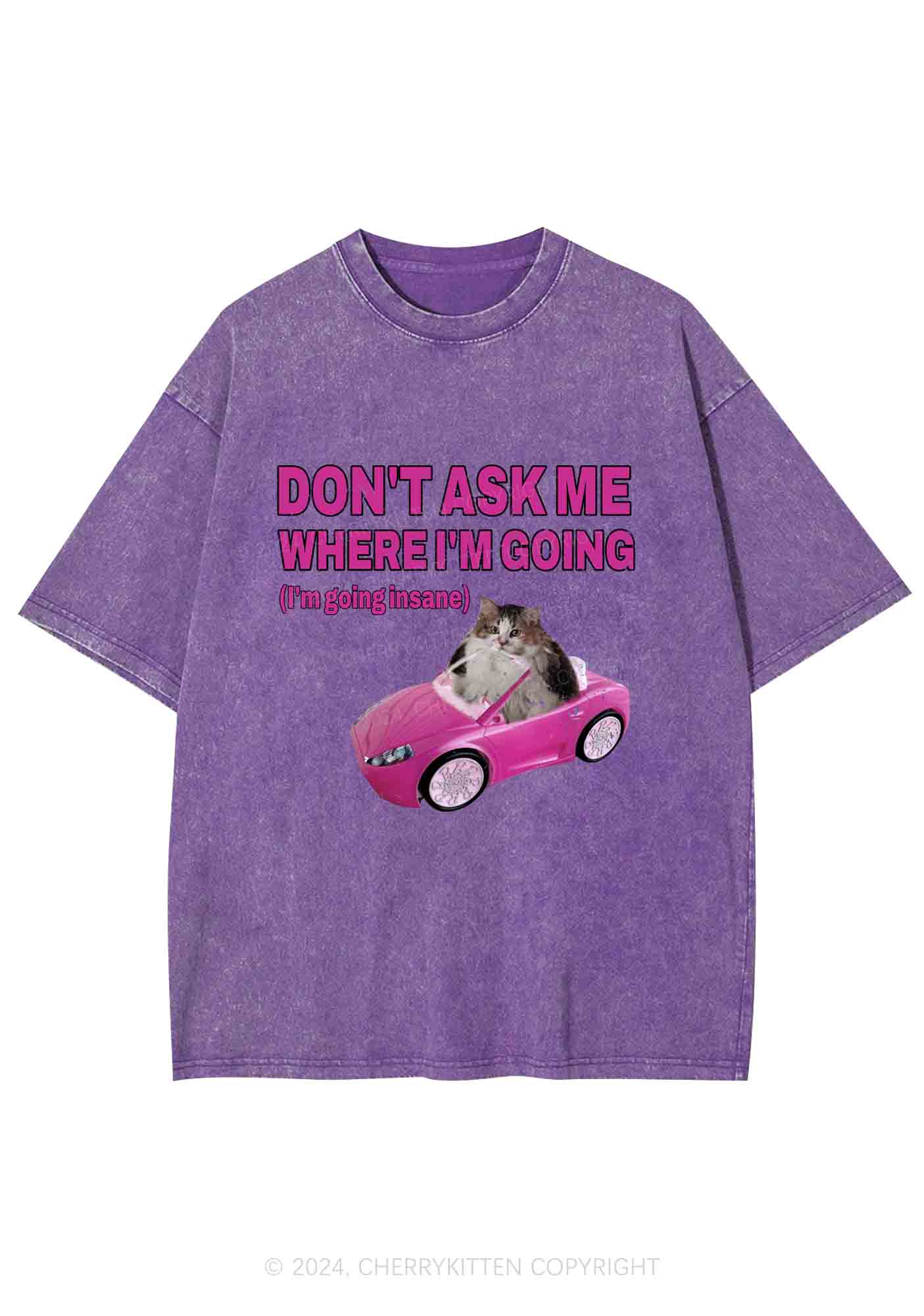 I'm Going Insane Y2K Washed Tee Cherrykitten