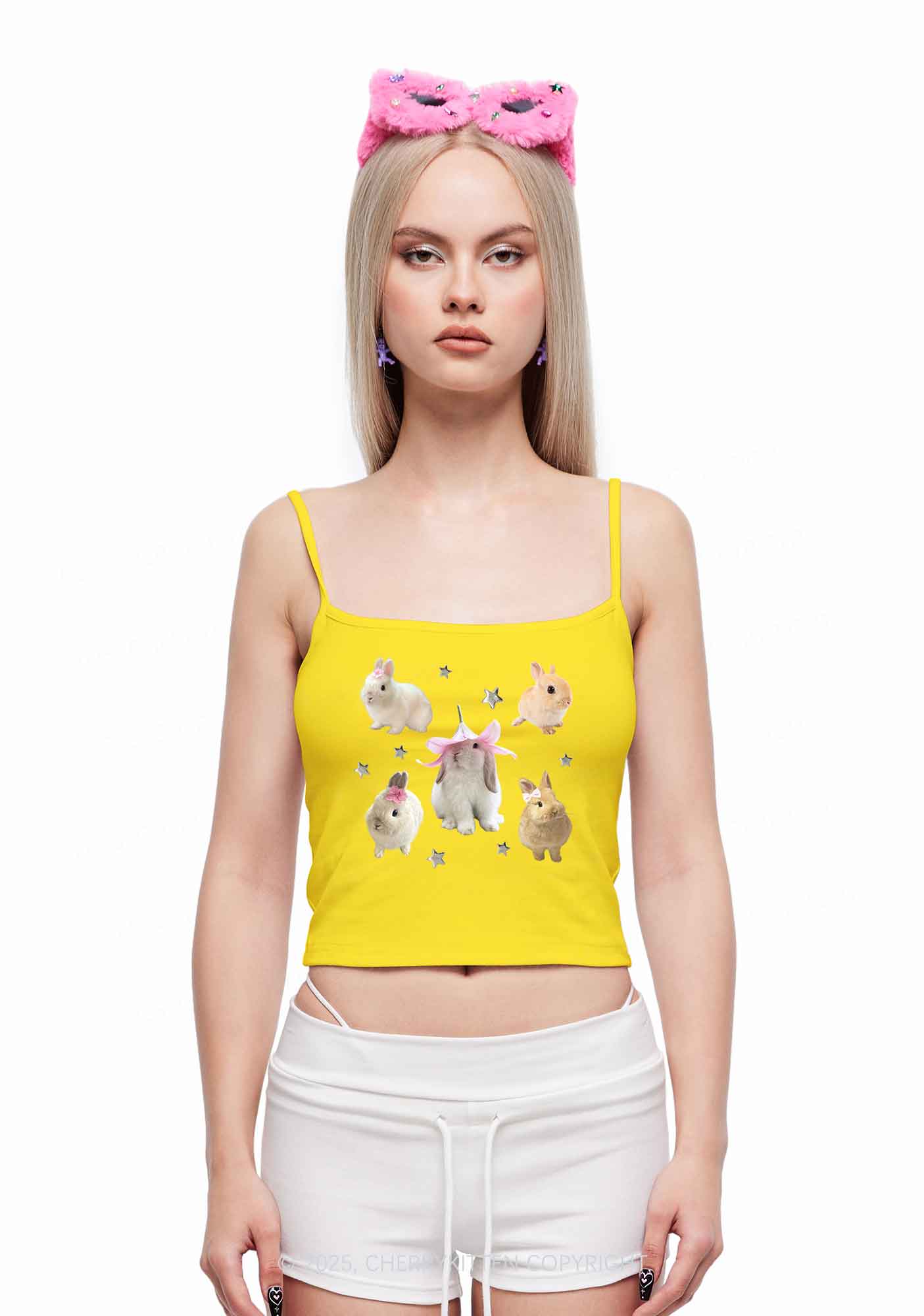 Lovely Rabbits Y2K Spaghetti Strap Cami Cherrykitten