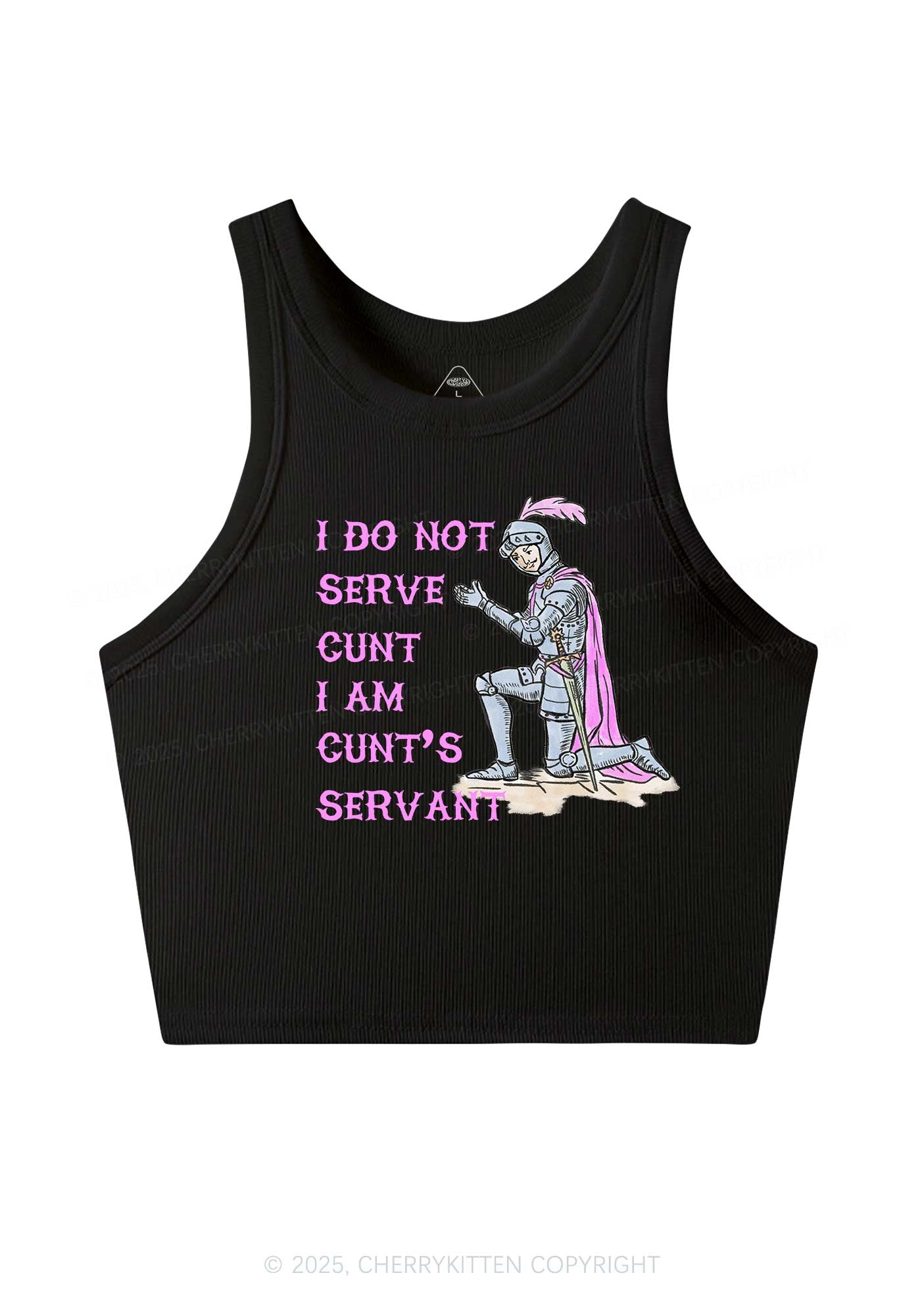 I Am Cxxt Servant Y2K Crop Tank Top Cherrykitten