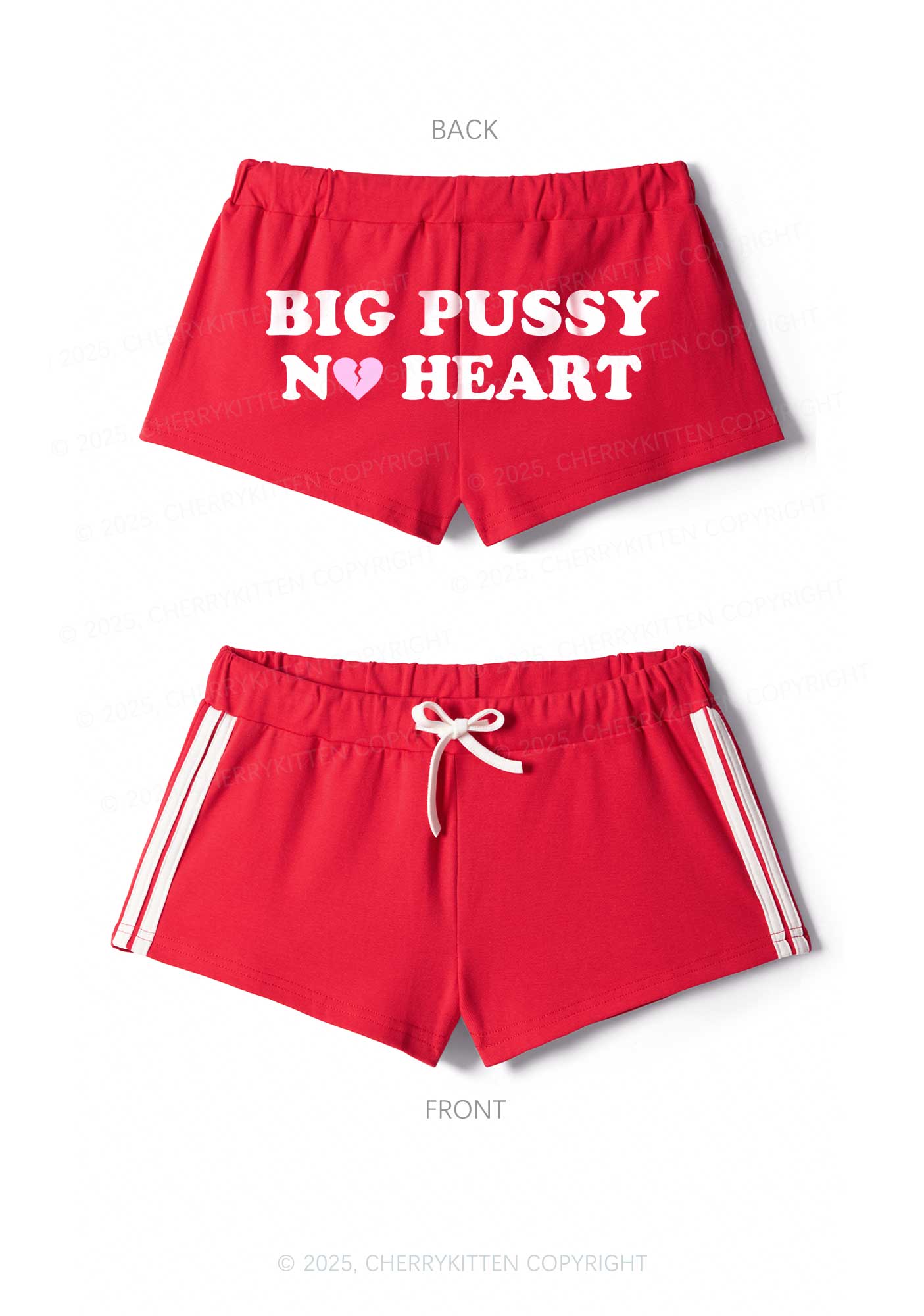 Big Puxxy No Heart Y2K Drawstring Mini Shorts Cherrykitten