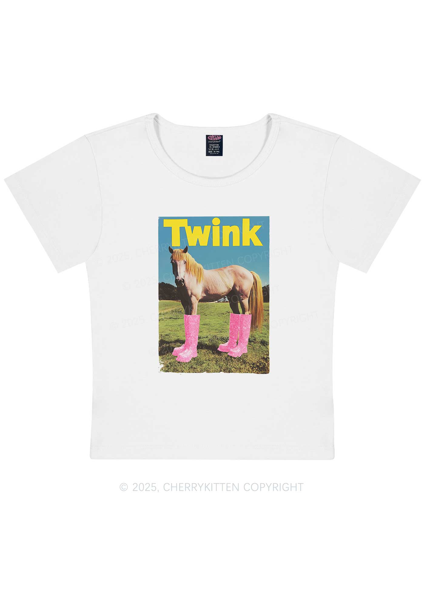 Twink Pony Pride Y2K Baby Tee Cherrykitten