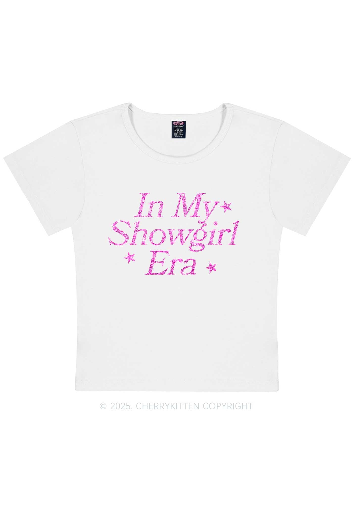 Glitter In My Era TS Y2K Baby Tee Cherrykitten